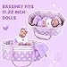 Aori Reborn Baby Dolls Bassinet Foldable Baby Doll Carrier Bed Soft Doll Carrier Doll Accessories with Handle for 1722 inch Baby Dolls Girls Purple - Image 4