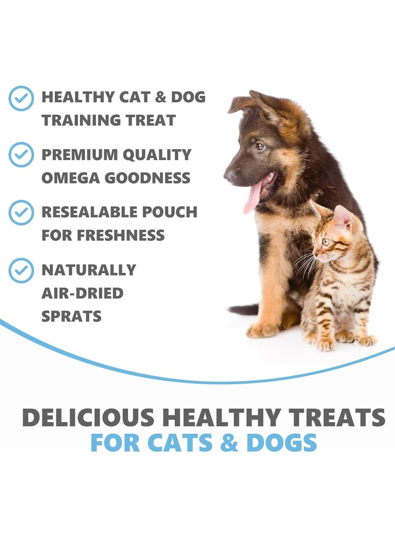 Pets Purest Sprats Dog Treats and Cat Snack 100 and Natural Air Dried Fish Treat for Dogs Puppy Cats Kitten and Senior Pure Healthy Grain Gluten and Lactose Free Hypoallergenic Raw Pet Food 100g - Image 4