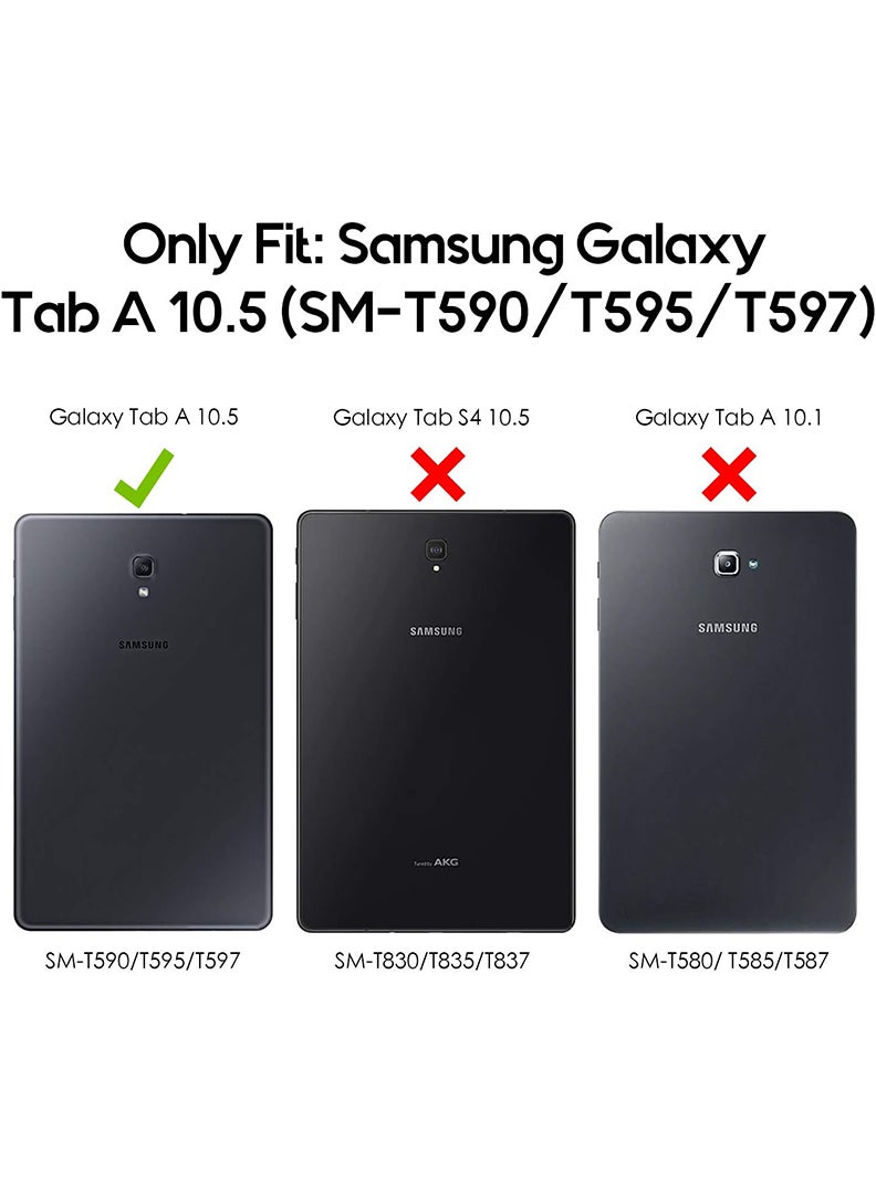 Theodor Protective Flip Case For Samsung Galaxy Tab A 10.5, T590 With Trifold Stand Auto Wake Sleep Shockproof Cover Feather copy - Image 2