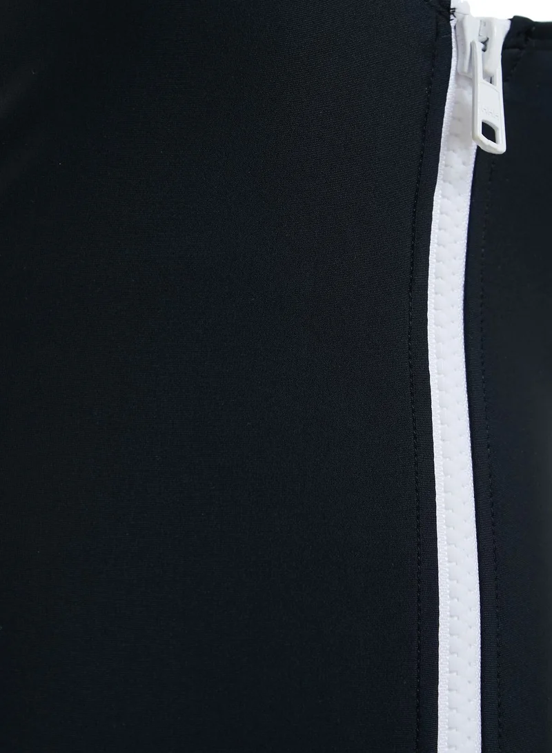 FOREVER 21 Contrast Zip Through Swimsuit