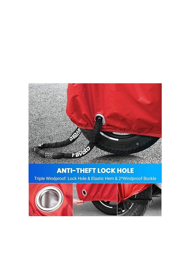 Motorcycle Cover Waterproof Outdoor - Four Seasons Protection, Sunscreen, Rainproof, Dustproof, with Reflective Stripes, Lightweight Motorcycle Cover XXXL - Image 4