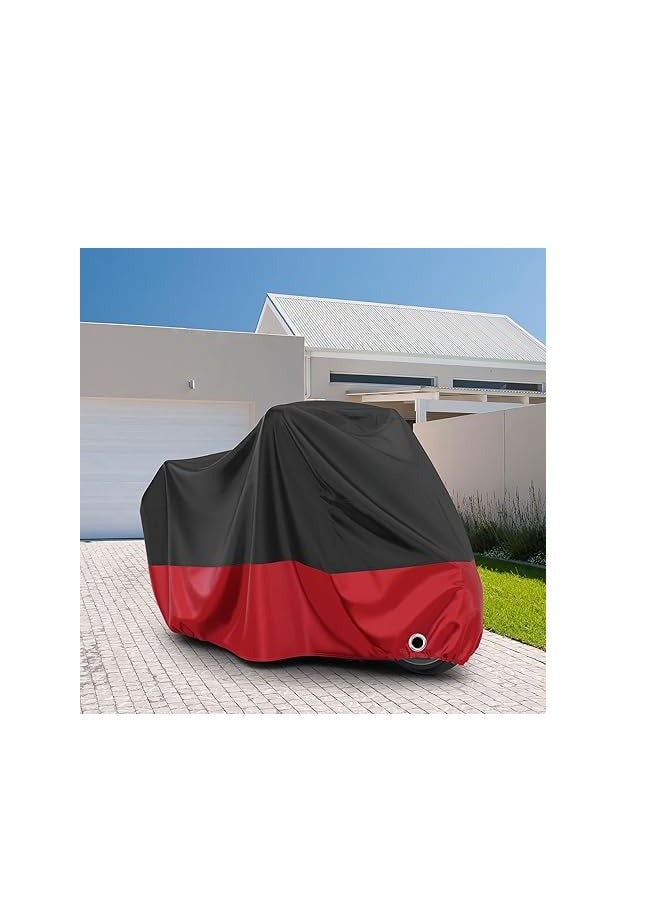 Motorcycle Cover Waterproof Outdoor - Four Seasons Protection, Sunscreen, Rainproof, Dustproof, with Reflective Stripes, Lightweight Motorcycle Cover XXXL - Image 2