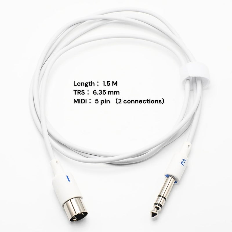 PAINTAUDIO Paint Audio MIDI Cable 5 FT Male to Male 5-Pin MIDI Cable Compatible with MIDI Keyboard, Keyboard Amplifier Guitar Multi Effects Synth External Sound Card, Sound Source and Other Music Gear - Image 3