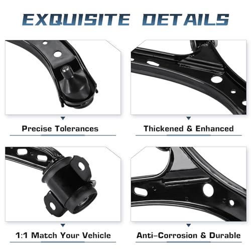 Autsurles Front Lower Control Arm with Ball Joint Assembly for 2005-2010 Ford Mustang Base GT Bullit Driver & Passenger Side Suspension Kit K80727 K80726 2pcs - Image 3