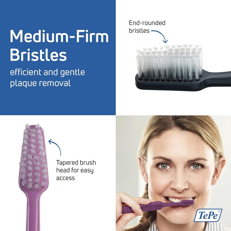 TePe Spazz Select Medium Toothbrush - Ergonomic Design for Adults and Kids - Multicolor - Image 3