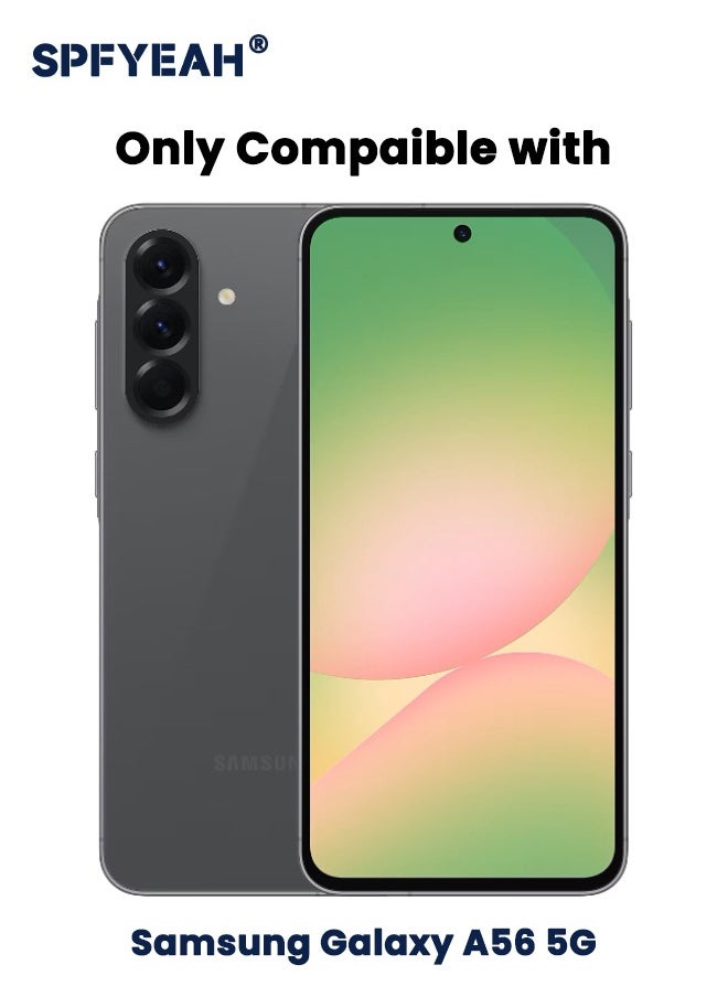 SPFYEAH [2+2 Pack] Samsung Galaxy A56 Privacy Screen Protector with Camera Lens Protector, [28° Anti-Spy][9H Hardness][Fingerprint Unlock][Anti Scratch][Bubble Free][Case Friendly] Protector Set for Samsung 56 5G 6.7 inch (Boxed, 2+2 PCS)  - Image 2