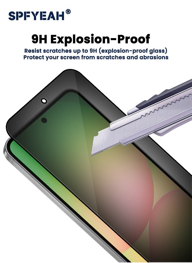 SPFYEAH [2+2 Pack] Samsung Galaxy A56 Privacy Screen Protector with Camera Lens Protector, [28° Anti-Spy][9H Hardness][Fingerprint Unlock][Anti Scratch][Bubble Free][Case Friendly] Protector Set for Samsung 56 5G 6.7 inch (Boxed, 2+2 PCS)  - Image 4
