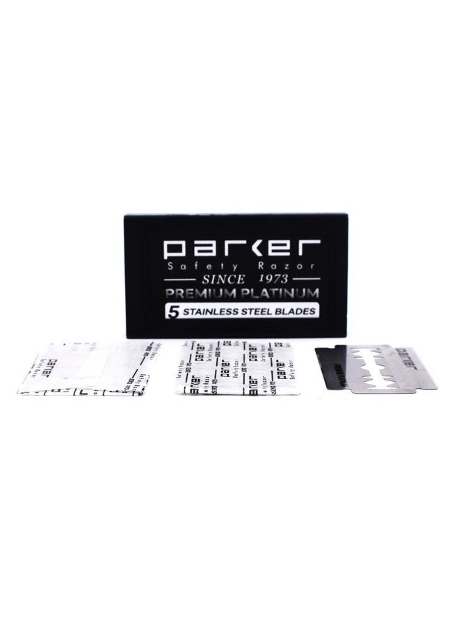 Parker Safety Razor Parker 100 Count, Parker Double Edge Safety Razor Blades, Premium Platinum Stainless Steel Razor Blades with PTFE, Tungsten and Chromium Coated Edges for Smooth, and Comfortable Shaves - Image 3