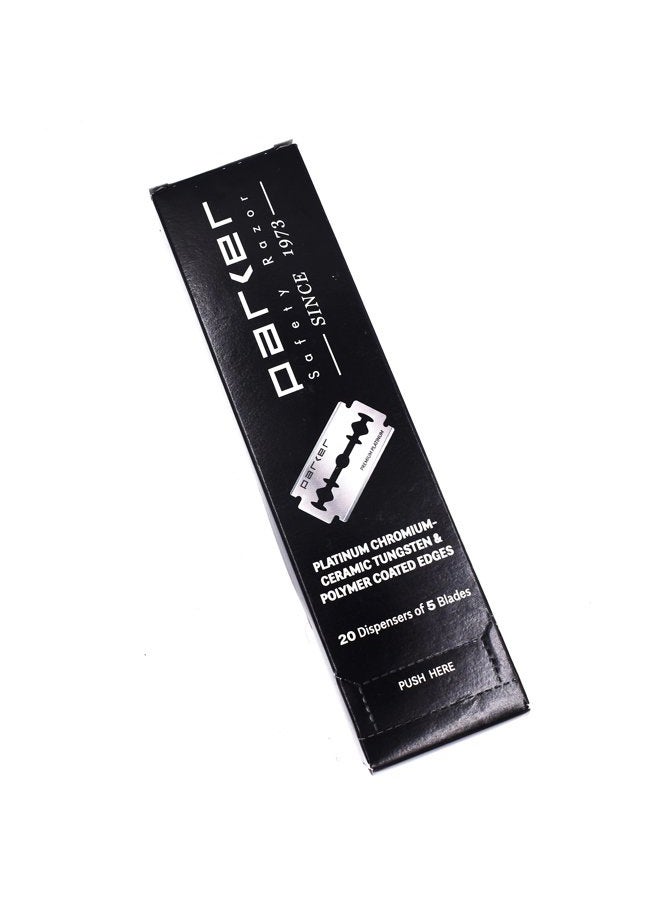 Parker Safety Razor Parker 100 Count, Parker Double Edge Safety Razor Blades, Premium Platinum Stainless Steel Razor Blades with PTFE, Tungsten and Chromium Coated Edges for Smooth, and Comfortable Shaves - Image 5