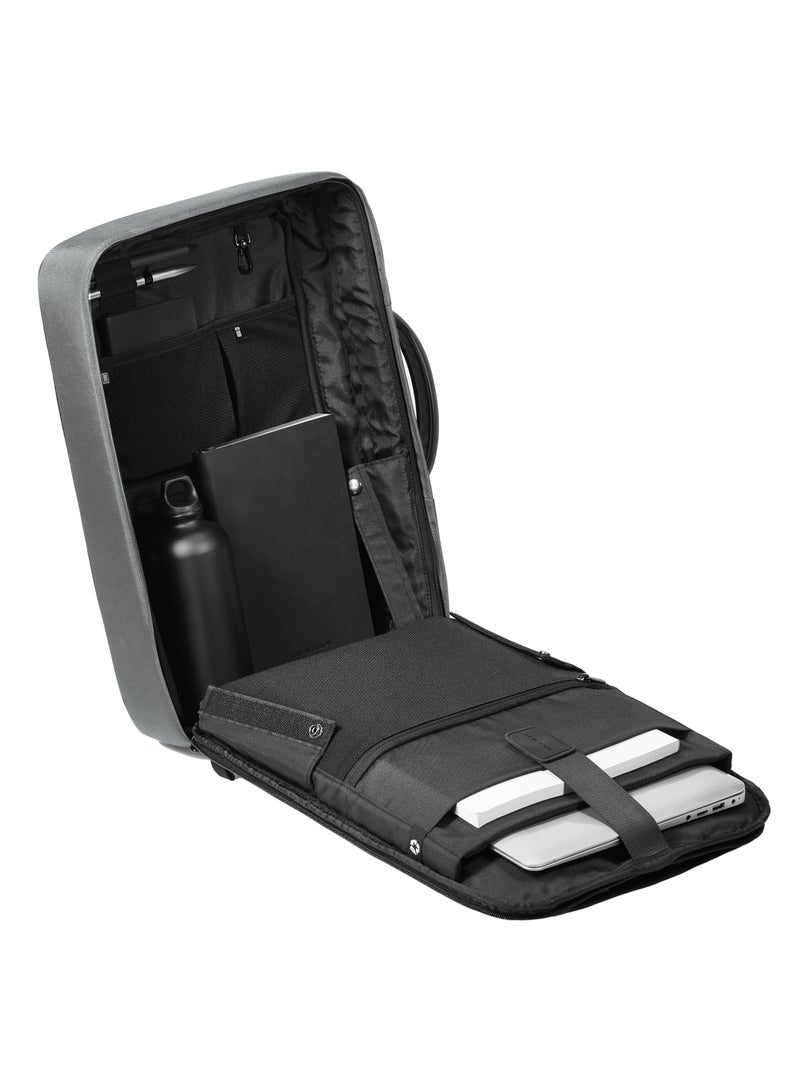 XD DESIGN Bobby Bizz 2.0 | Anti-Theft Backpack & Briefcase, Convertible Laptop & Tablet Travel Bag, Hidden Zipper, Cut Resistant, RFID Protected Pocket, Multi Compartments & Water Repellant - Grey - Image 3