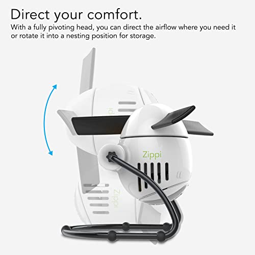 Vornado Zippi Small Personal Fan, Foldable Cooling for Desk, 2 Speed Settings, Soft Nylon Blades, Directable Airflow, Perfect Fan for Office and Bedroom, Multiple Color Options, Ice White - Image 4