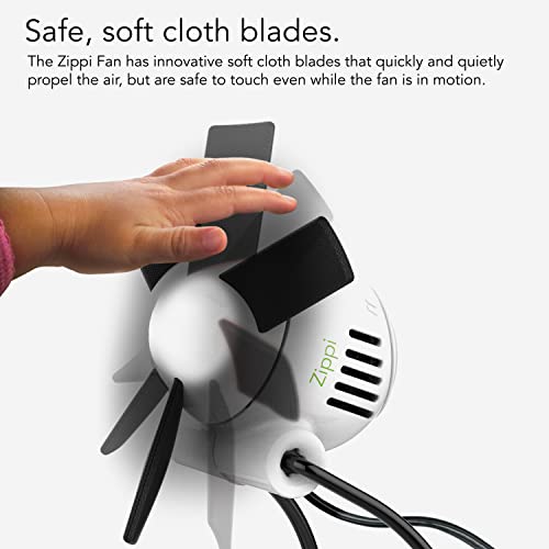 Vornado Zippi Small Personal Fan, Foldable Cooling for Desk, 2 Speed Settings, Soft Nylon Blades, Directable Airflow, Perfect Fan for Office and Bedroom, Multiple Color Options, Ice White - Image 3