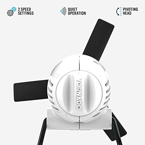 Vornado Zippi Small Personal Fan, Foldable Cooling for Desk, 2 Speed Settings, Soft Nylon Blades, Directable Airflow, Perfect Fan for Office and Bedroom, Multiple Color Options, Ice White - Image 2