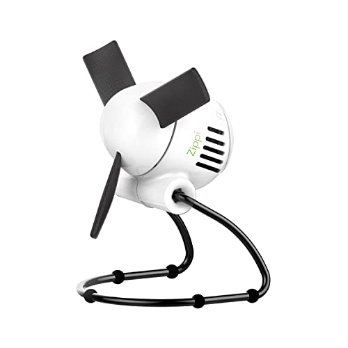 Vornado Zippi Small Personal Fan, Foldable Cooling for Desk, 2 Speed Settings, Soft Nylon Blades, Directable Airflow, Perfect Fan for Office and Bedroom, Multiple Color Options, Ice White - Image 1