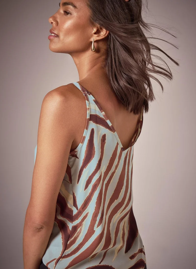 Matalan Et Vous Sage Zebra Cami Top