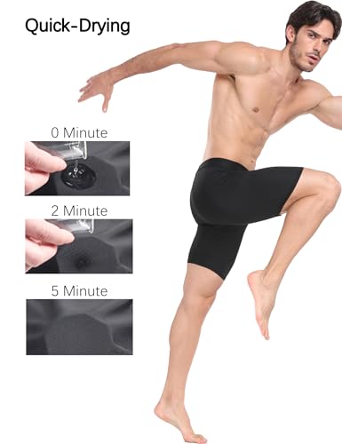 HovSiyla 4 Pack Compression Workout Shorts Men Performance Sports Baselayer Athletic Running Shorts Underwear Spandex Black X-Large - Image 3