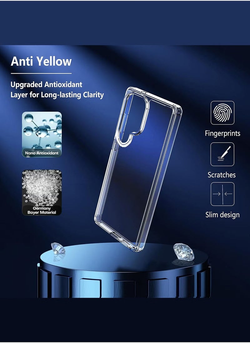 TIGER حافظة حلقة مغناطيسية شفافة 3 عبوات لجهاز سامسونج جالاكسي S25 ألترا - نحيفة للغاية وواقية، تشمل واقيين للشاشة ثلاثي الأبعاد مضاد للصدمات للحماية القصوى - Image 5