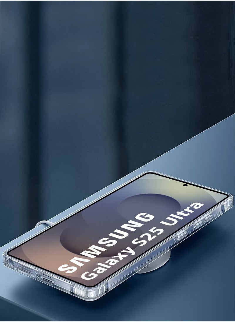TIGER حافظة حلقة مغناطيسية شفافة 3 عبوات لجهاز سامسونج جالاكسي S25 ألترا - نحيفة للغاية وواقية، تشمل واقيين للشاشة ثلاثي الأبعاد مضاد للصدمات للحماية القصوى - Image 3