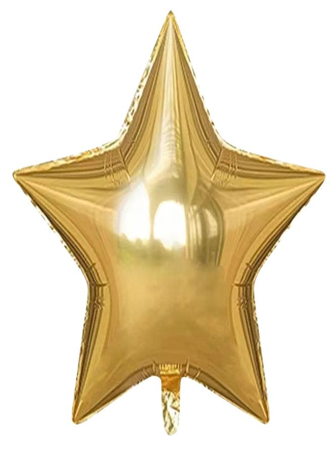KALOR 30 Inch Light Gold Star Balloons, 6 Pcs Foil Balloons Star Shaped Mylar Balloons for Valentines Party Wedding Decorations - Image 1