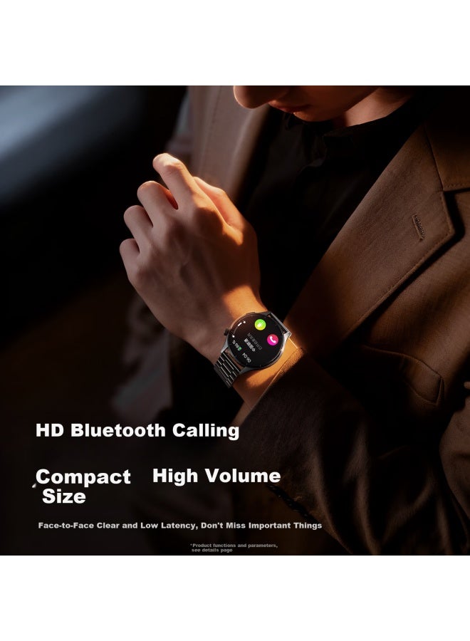 Dido E70spro Leather Brown Blood Pressure Watch, Blood Sugar And Uric Acid Health Research, One-on Sos Emergency Call, Emotional Heart Rate And Blood Oxygen Monitoring, Health Management Assistant, Bluetooth Calling For Men And Wome - Image 5