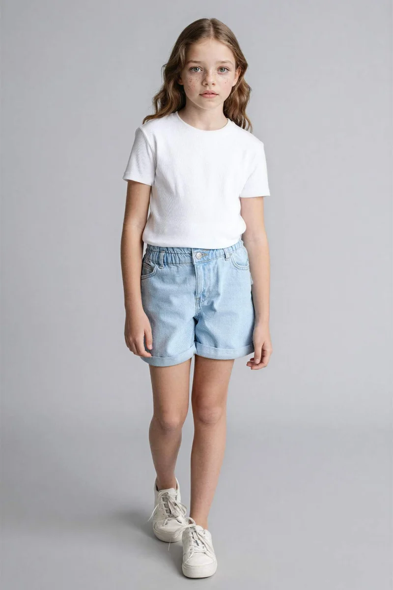 ديفاكتو Girl Paperbag Fit Shorts