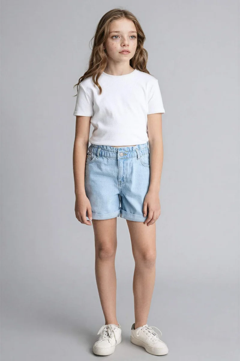 ديفاكتو Girl Paperbag Fit Shorts