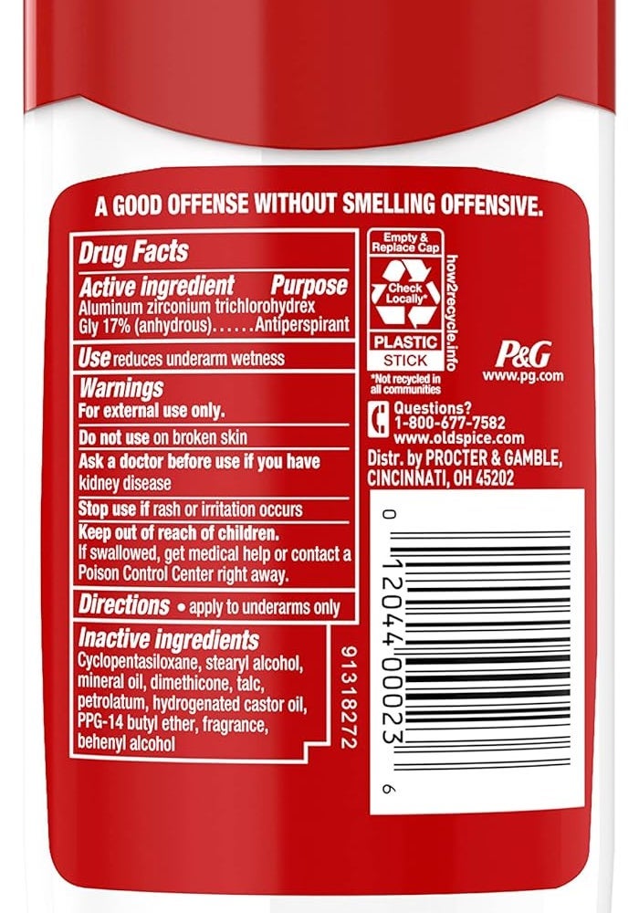 Procter & Gamble Old Spice High Endurance Antiperspirant and Deodorant, Original Scent, 3 Ounce (Pack of 6) - Image 2