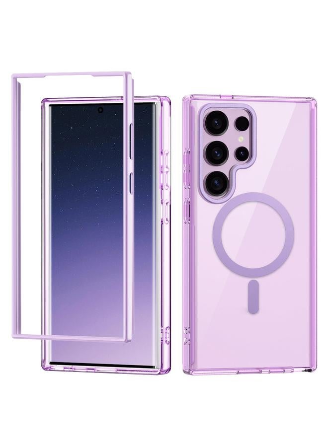 اس-توب جراب لهاتف Samsung Galaxy S24 Ultra 5G، جراب هاتف MagSafe مغناطيسي ملون من البولي كربونات + TPU - Image 1