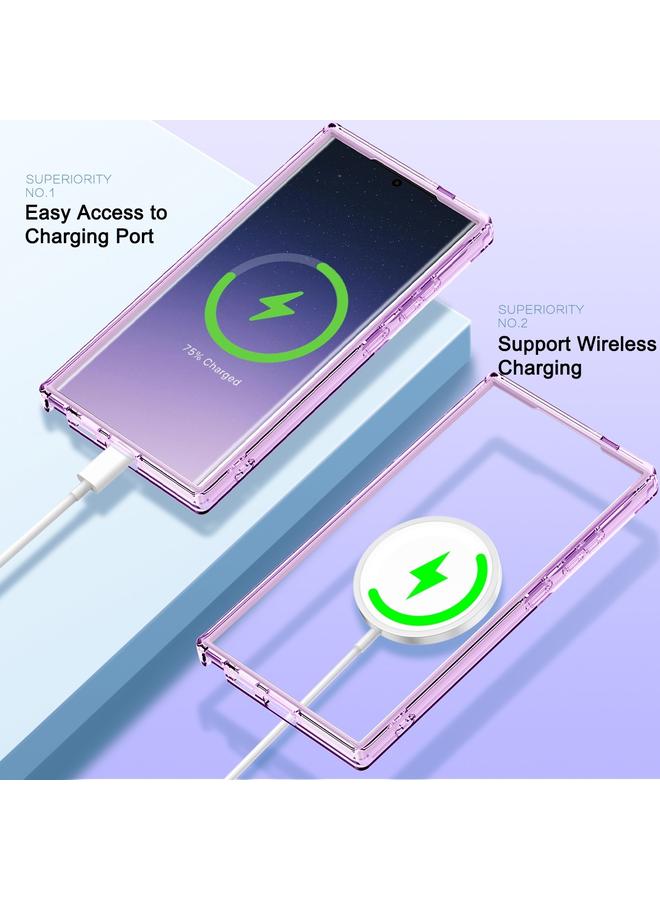 اس-توب جراب لهاتف Samsung Galaxy S24 Ultra 5G، جراب هاتف MagSafe مغناطيسي ملون من البولي كربونات + TPU - Image 2