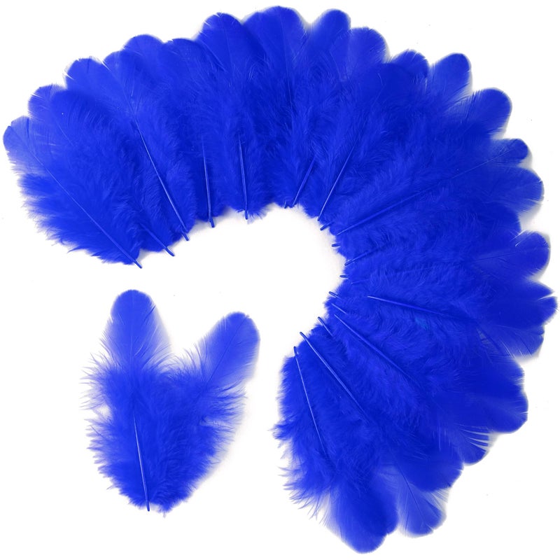Soarer 300Pcs Blue Feathers For Crafts - 3-5Inch Feathers Bulk For Wedding Home Party  Dream Catcher Supplies And Diy Crafts(Royalblue) - Image 2