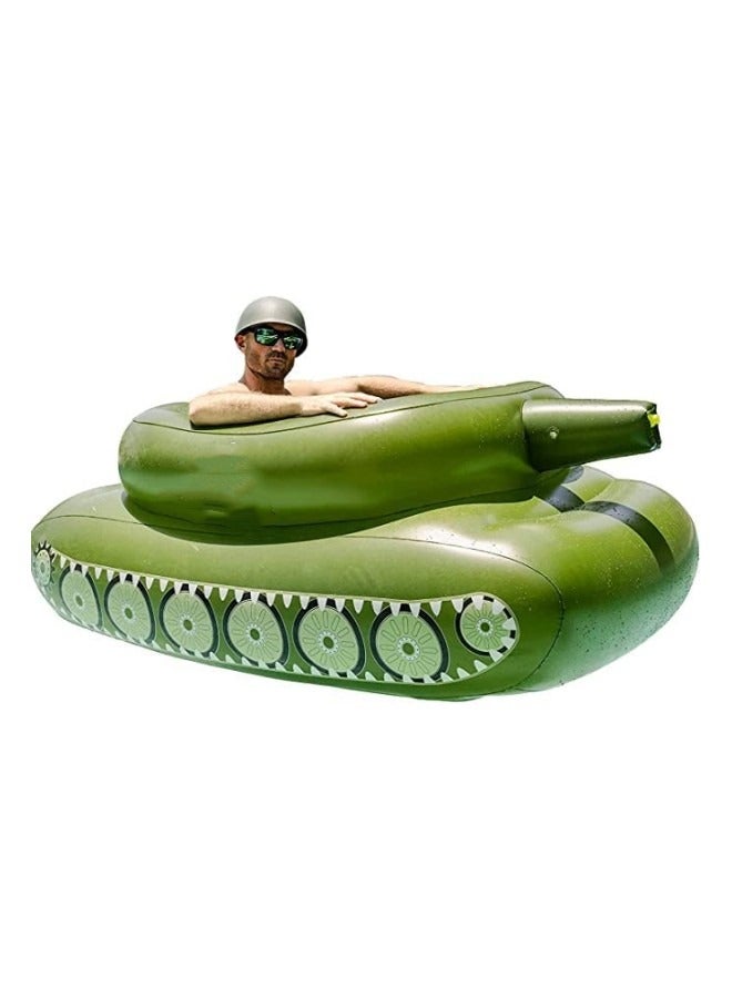 JOMILA Float Pool Floaties Tank Sprinkling Toy with Squirt Gun for Kids Adult,Tank Inflatable for Pool Party Toys - Image 1