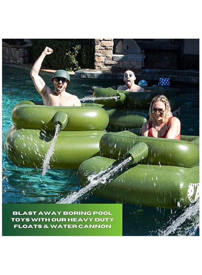 JOMILA Float Pool Floaties Tank Sprinkling Toy with Squirt Gun for Kids Adult,Tank Inflatable for Pool Party Toys - Image 3