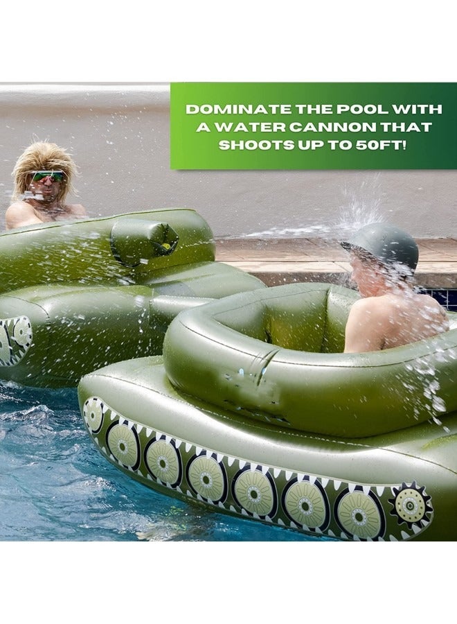 JOMILA Float Pool Floaties Tank Sprinkling Toy with Squirt Gun for Kids Adult,Tank Inflatable for Pool Party Toys - Image 4