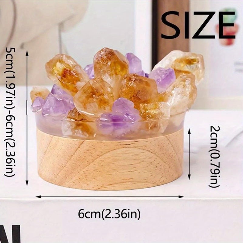BWOGUE 3D LED Base for Acrylic Glass Wooden Rectangle Illuminated Display Stand Table Lamp Round Lights Display Base Wooden Base Light Base for Acrylic Plate Crystals Glass Plate Ornament - Image 2