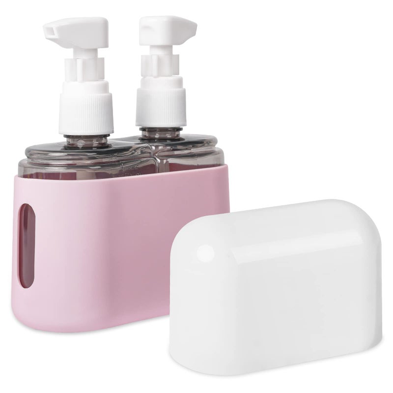 Yamadura Travel bottles for Toiletries, TSA Approved Travel Containers, Refillable, Portable, Spray Bottles and Pump Bottles with Labels for Creams, Perfumes and Shampoos (Pink) - Image 1
