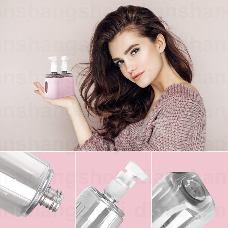 Yamadura Travel bottles for Toiletries, TSA Approved Travel Containers, Refillable, Portable, Spray Bottles and Pump Bottles with Labels for Creams, Perfumes and Shampoos (Pink) - Image 4