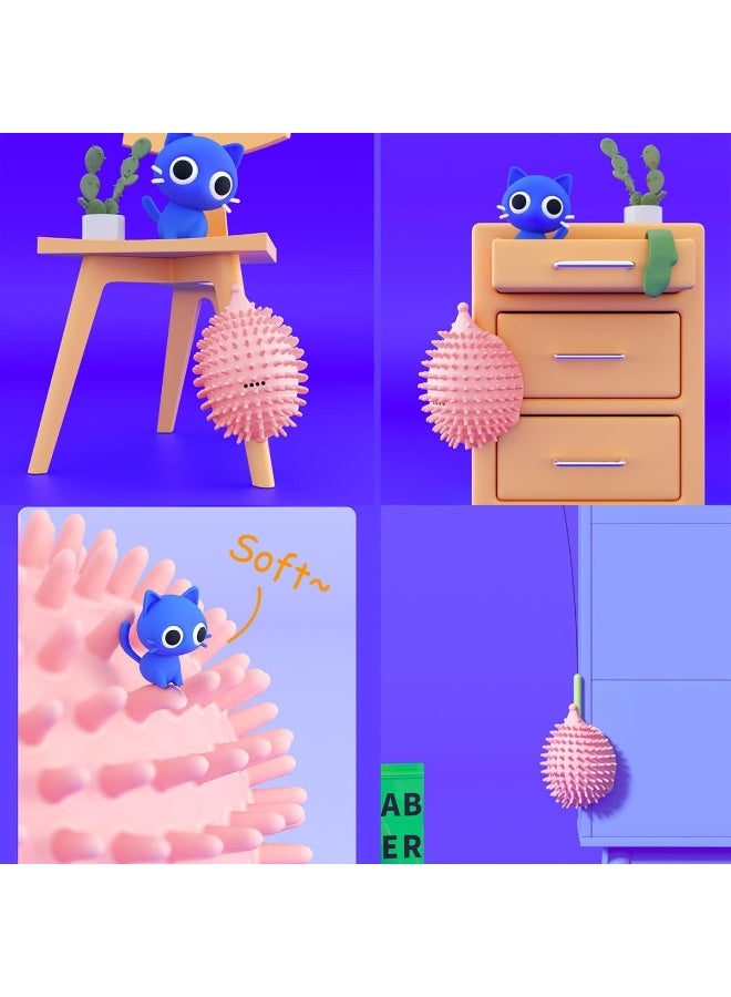 NeoStyle Cat Feather Toys, Cat Wand Toy with Powerful Suction Cup, Interactive Cat Toy Detachable Feather Replacements with Bell for Indoor Cats - Image 3