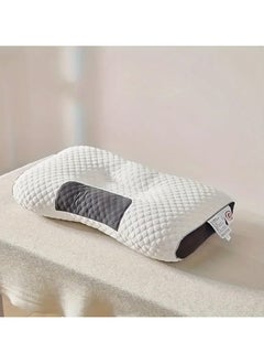 DubaiGallery Latex Foam Pillows Square Neck Massager Pillow Memory Foam Super Hypoallergenic Rubber Natural Woven 100% Polyester  - Image 1