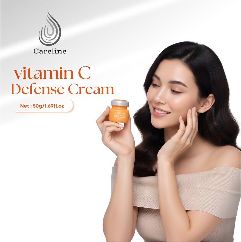 Careline Vitamin C Waterproof Whitening Foundation – 50g, Defense Cream, High Concentration Vitamin C, Complete Skin Care, Brightening & Protection, Long-Lasting Coverage - Image 2