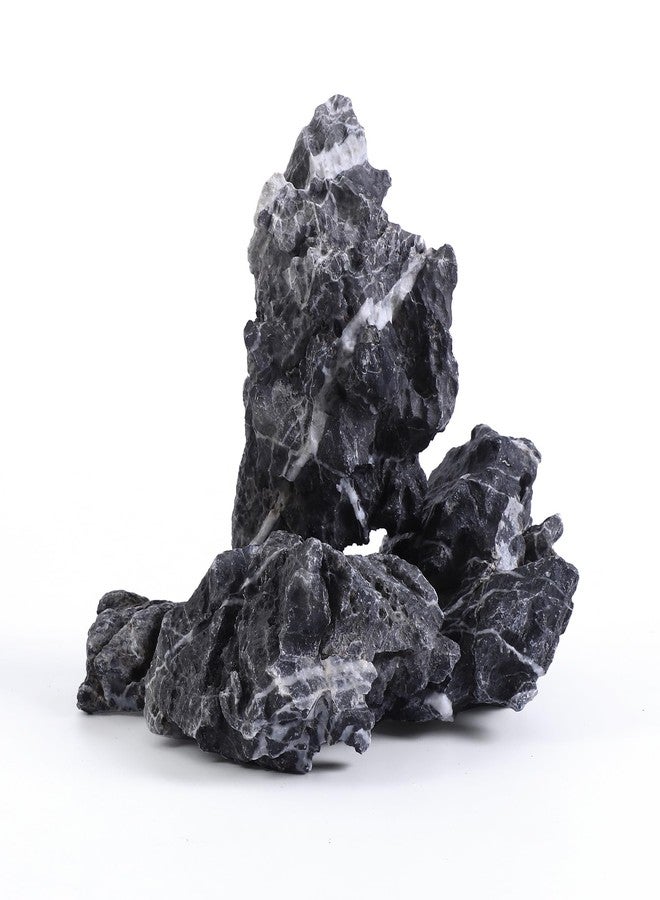 FISCAPE 4 PCS 2-6'' Natural Seiryu Stones Slate Stones for Aquariums Terrariums, Paludarium, Vivariums, Reptile, and Amphibian Enclosures - Image 1