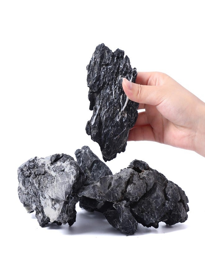 FISCAPE 4 PCS 2-6'' Natural Seiryu Stones Slate Stones for Aquariums Terrariums, Paludarium, Vivariums, Reptile, and Amphibian Enclosures - Image 5