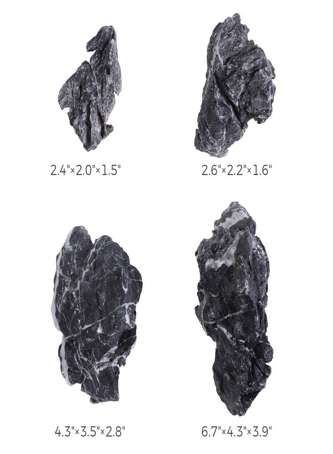 FISCAPE 4 PCS 2-6'' Natural Seiryu Stones Slate Stones for Aquariums Terrariums, Paludarium, Vivariums, Reptile, and Amphibian Enclosures - Image 2