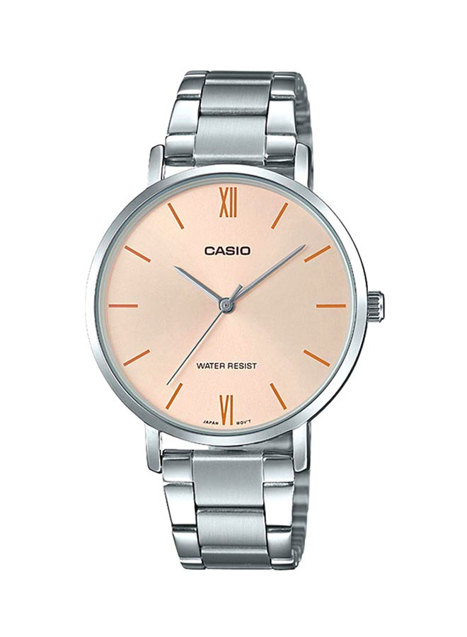 CASIO Women Water Resistant Analog Watch LTP-VT01D-4BUDF - 40 mm - Silver - Image 1