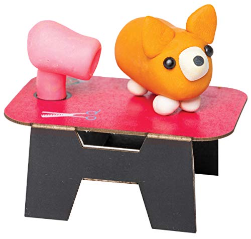 Klutz Mini Clay World Pet Adoption Truck Craft Kit for 8-12 years includes 8 punch-out sheets, 7 colors of oven-bake clay, faux fur blankets in 3 colors, 30 brads - Image 4