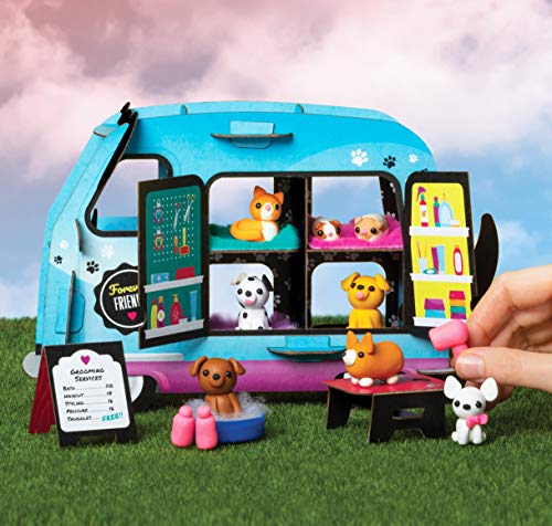 Klutz Mini Clay World Pet Adoption Truck Craft Kit for 8-12 years includes 8 punch-out sheets, 7 colors of oven-bake clay, faux fur blankets in 3 colors, 30 brads - Image 2