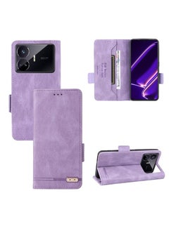 HuHa Case Cover For Realme GT Neo5 SE Magnetic Clasp Leather Phone Case Purple 
