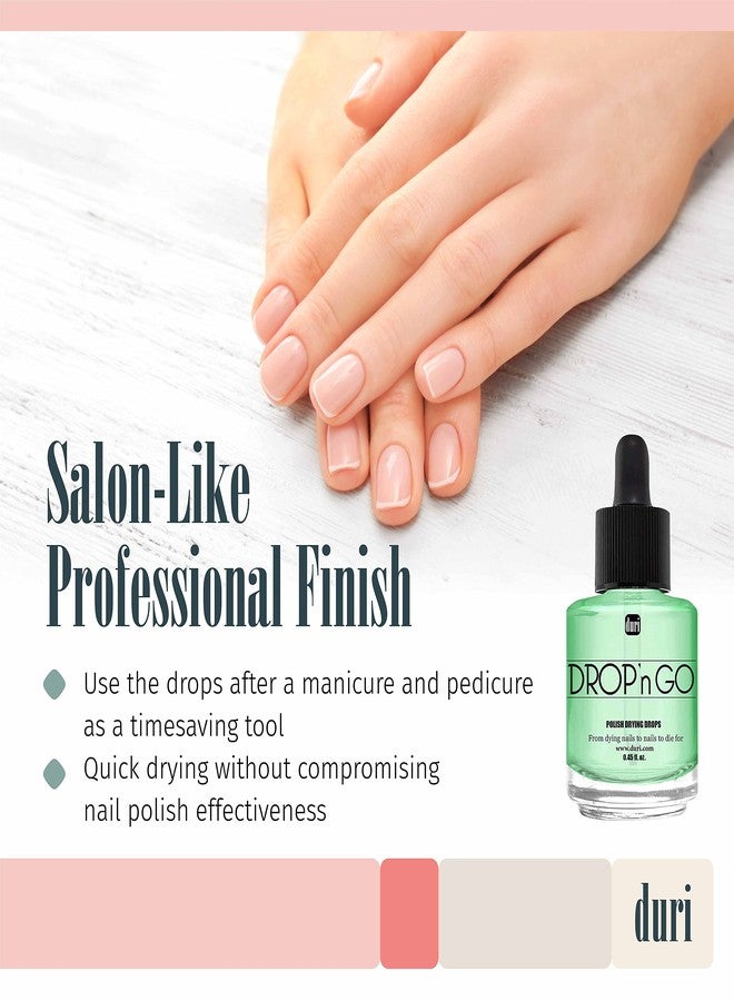 Duri Drop'n Go Quick Dry Nail Drops Combo - Fast Drying Drops for Long Lasting Nail Polish - 4 Oz Refill and 0.45 Fl Oz Bottle Included - Image 2