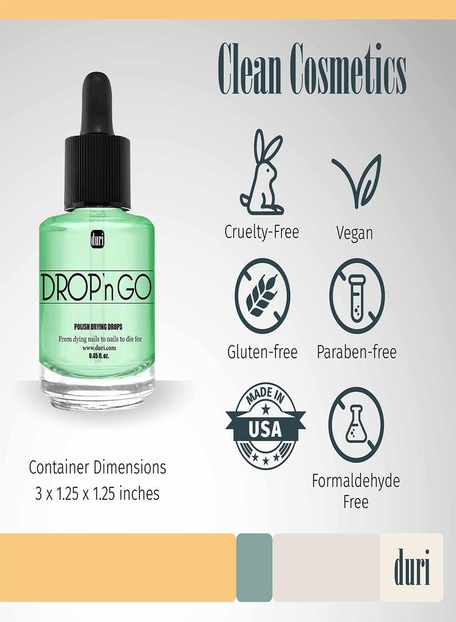 Duri Drop'n Go Quick Dry Nail Drops Combo - Fast Drying Drops for Long Lasting Nail Polish - 4 Oz Refill and 0.45 Fl Oz Bottle Included - Image 3