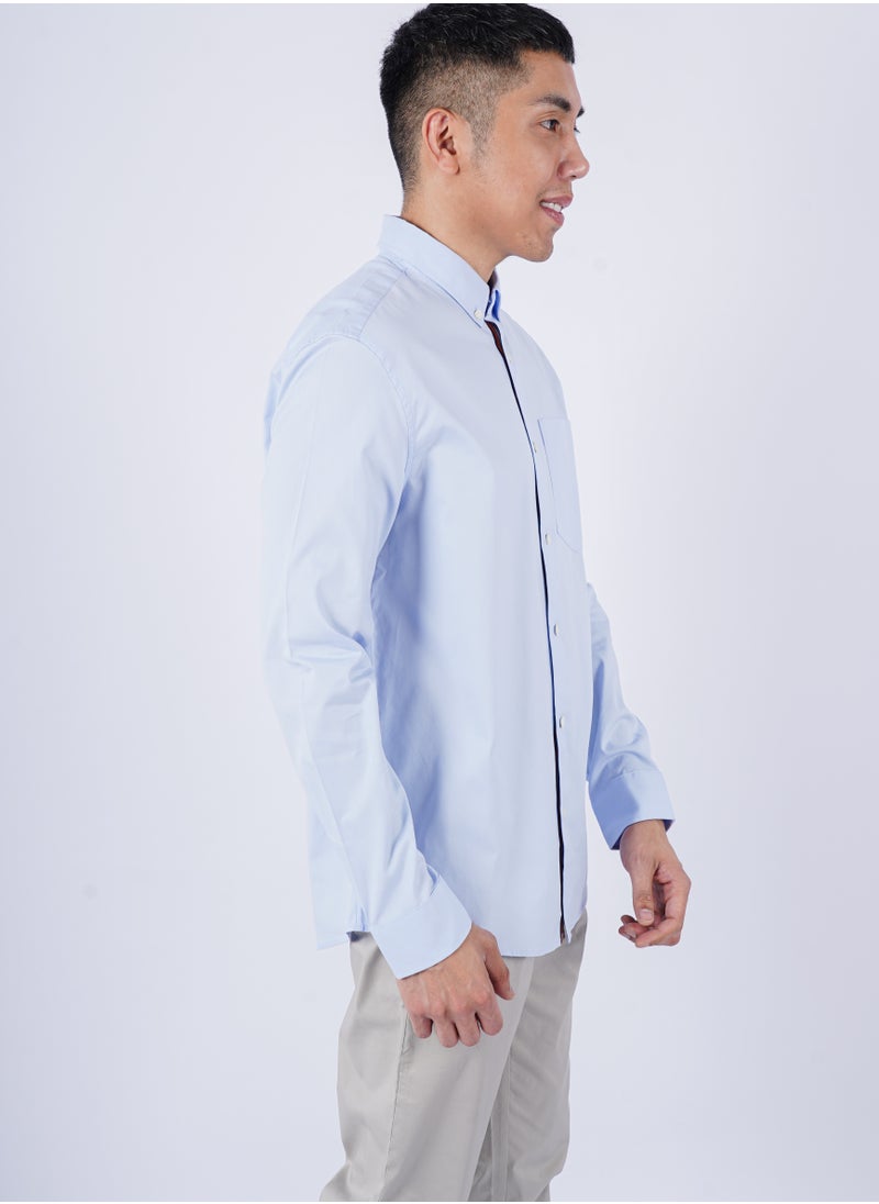 JACK & JONES - Men’s Ruben Button Down Chest Pocket in Sky - Image 1