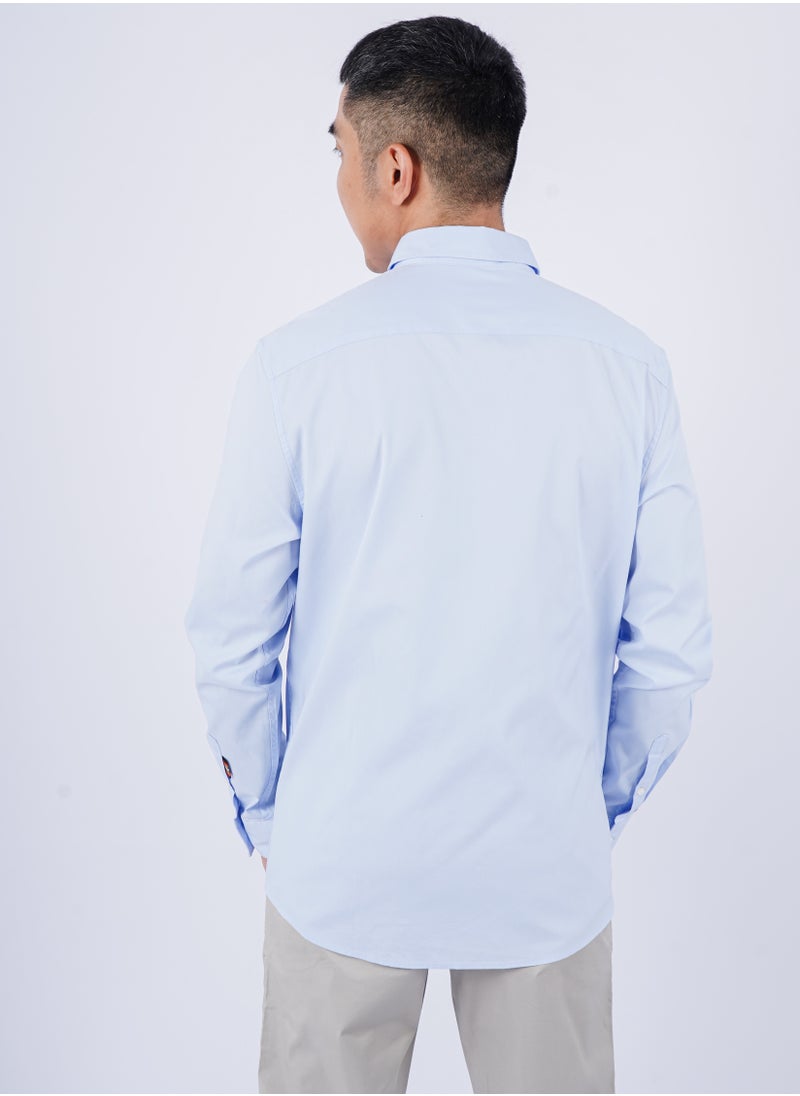 JACK & JONES - Men’s Ruben Button Down Chest Pocket in Sky - Image 1